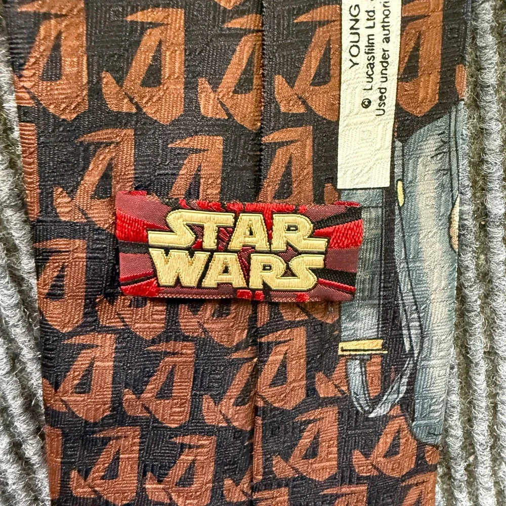 Ralph Marlin Star Wars Young Anakin Skywalker Episode I Brown Vintage Necktie
